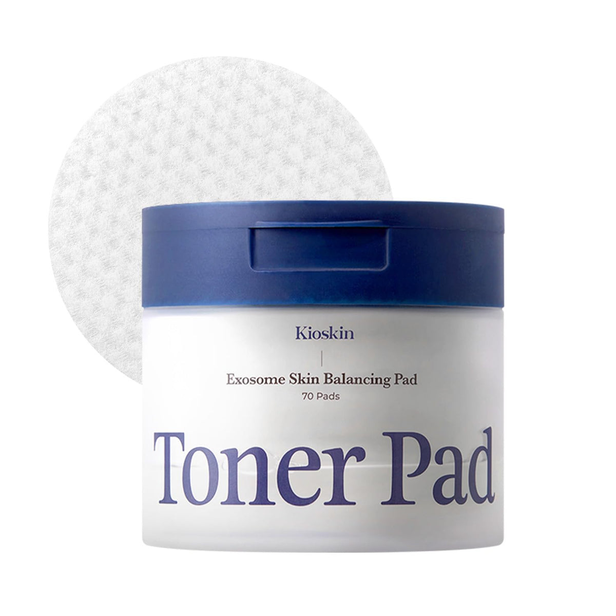 Kioskkin toner pads with 70-count size offer full-face coverage for gentle exfoliation.