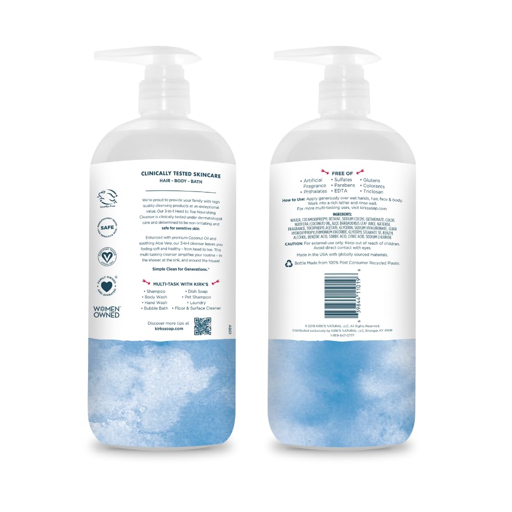 Two 32 oz bottles in a pack for easy daily routines.