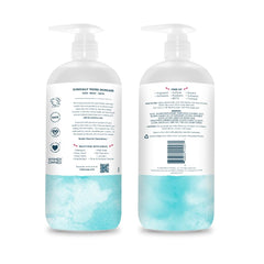 Kirk's 3-in-1 label closeup shows fragrance-free, gentle cleanser for sensitive skin.