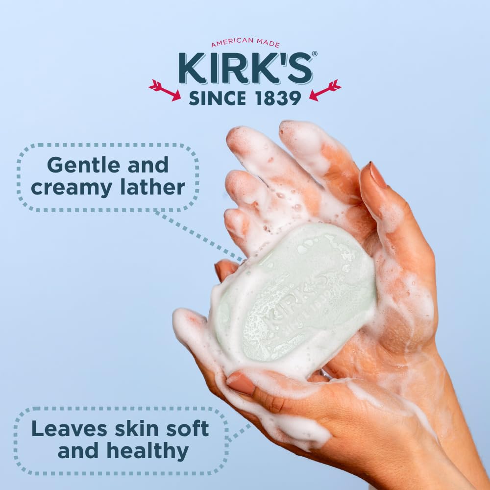 Kirk's Castile Soap Vegan and Non-GMO bar free of harsh additives.