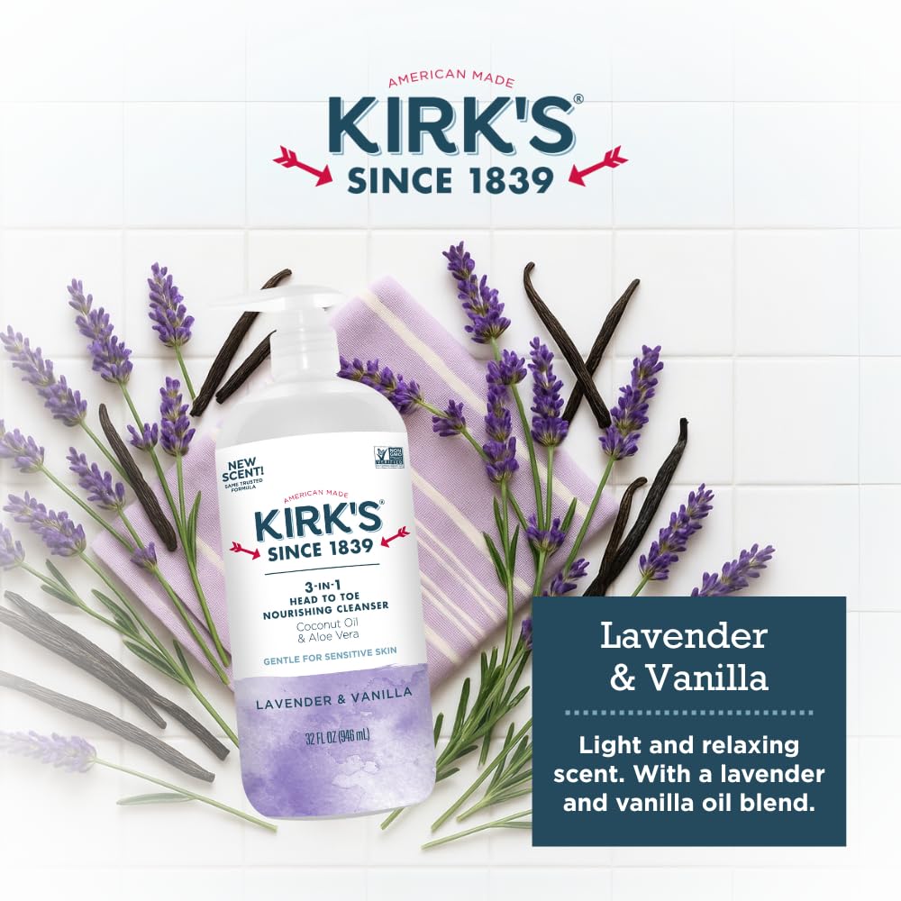 Kirks family-friendly cleanser ideal for all ages and routines.