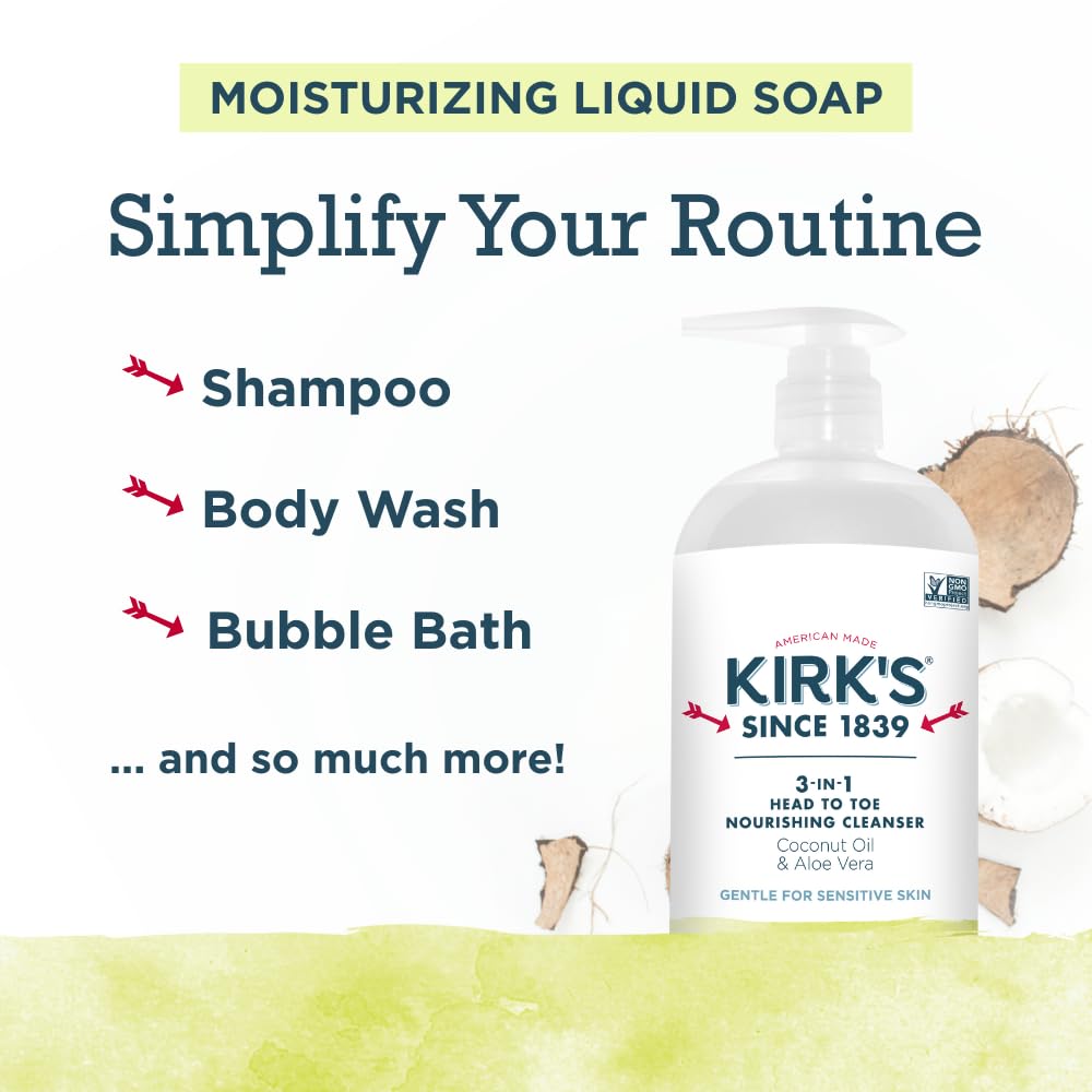 Kirks juniper lime bottle close-up with refreshing fragrance for daily routine.