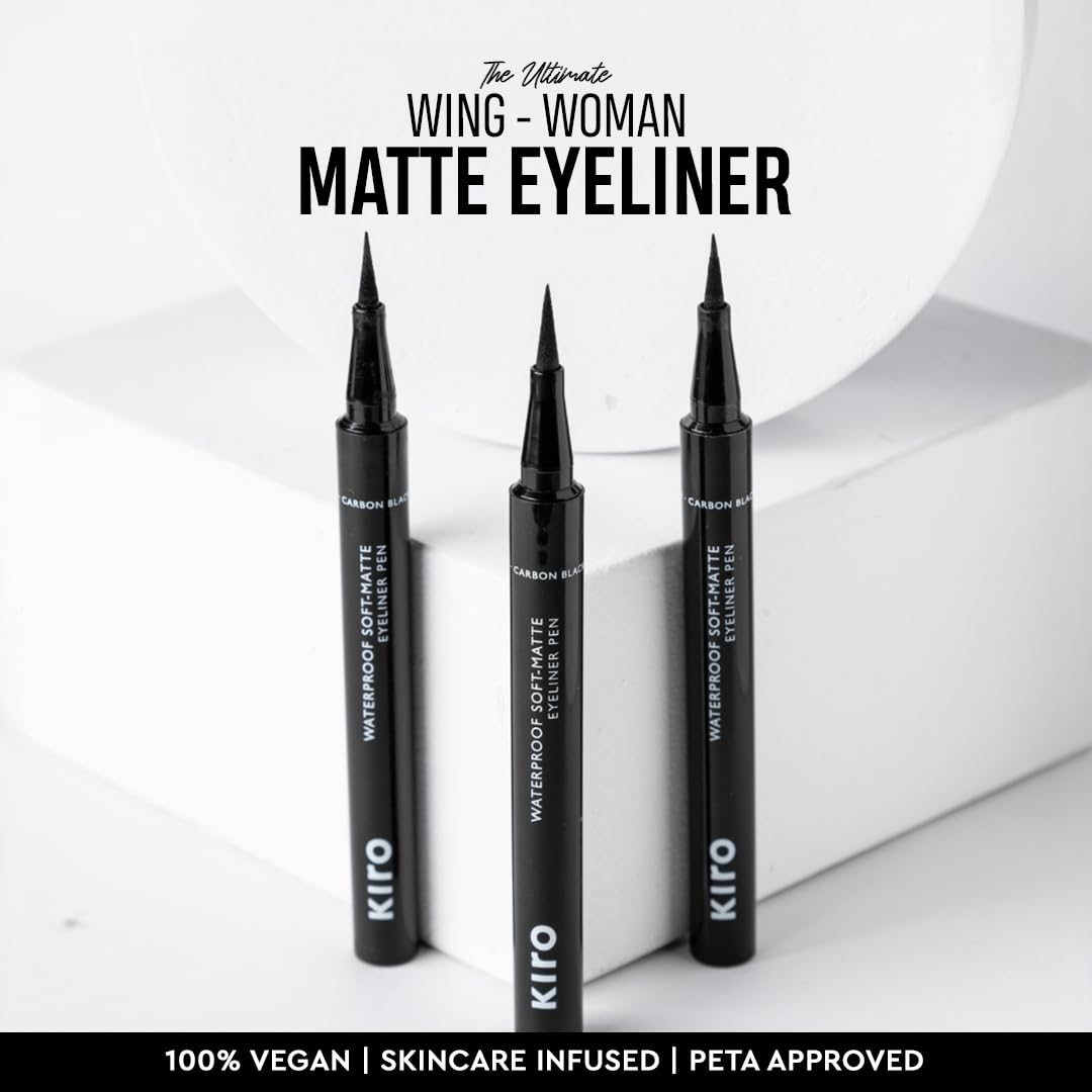 KIRO Soft-Matte Eyeliner carbon black vegan-formula photo emphasizing cruelty-free makeup.