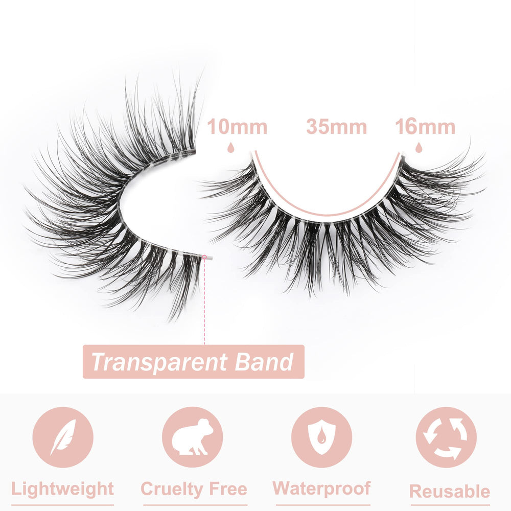 Kiromiro 6D handcrafted lashes offer natural fullness and curl.