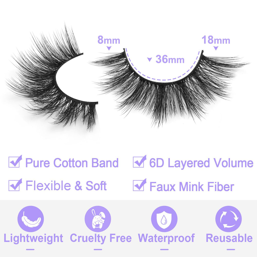 Kiromiro Faux Mink Fiber lashes deliver wispy texture with lightweight comfort.