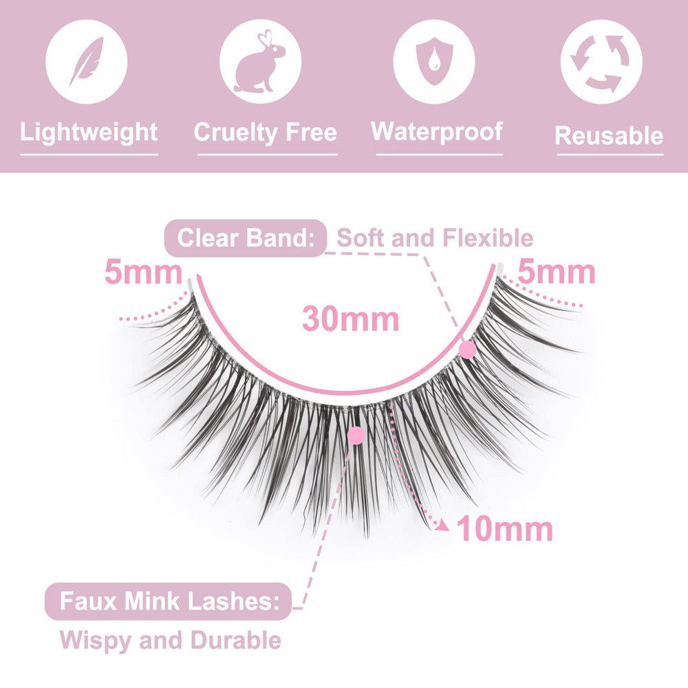 Kiromiro wispy lashes close-up 3D design for subtle volume.
