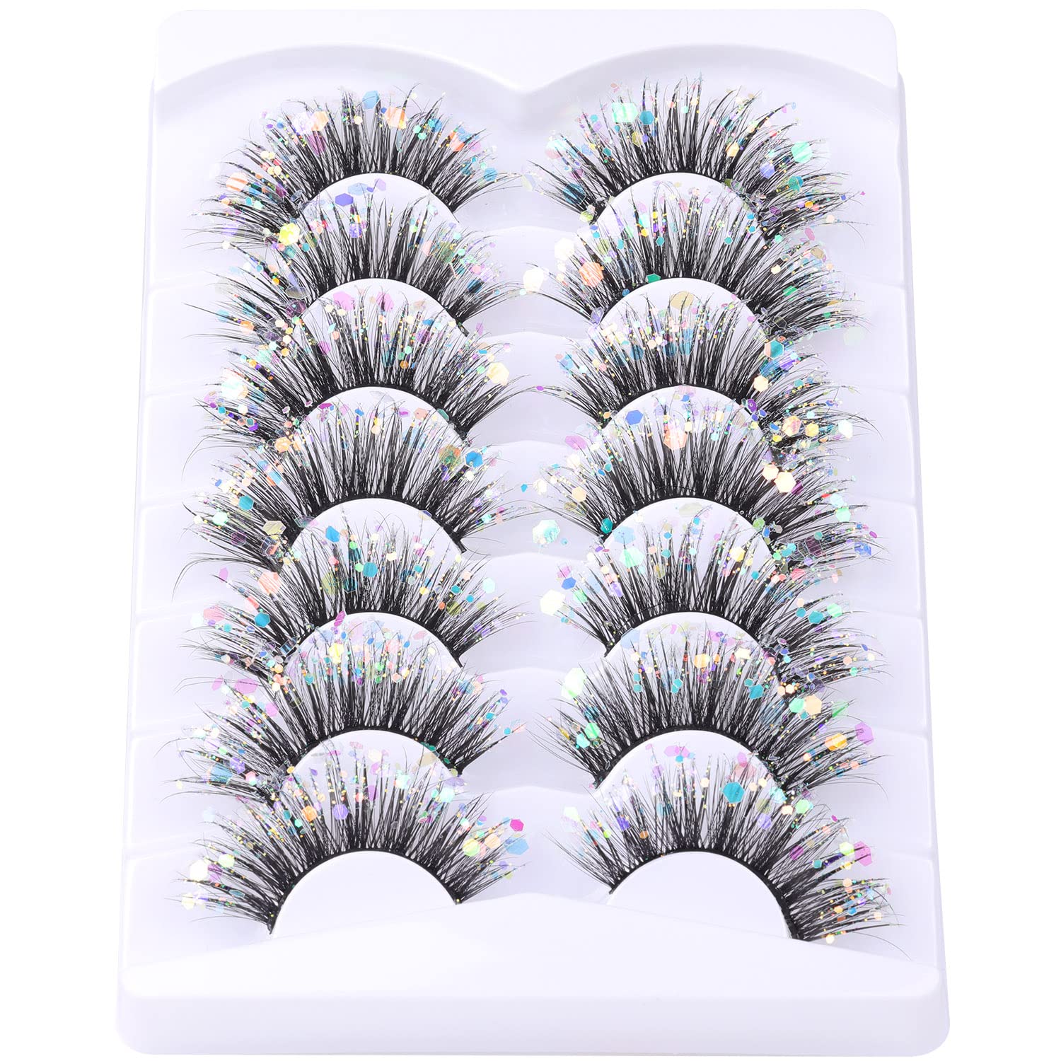 Kiromiro glow-dark glitter lashes for evening sparkle and lightweight comfort.