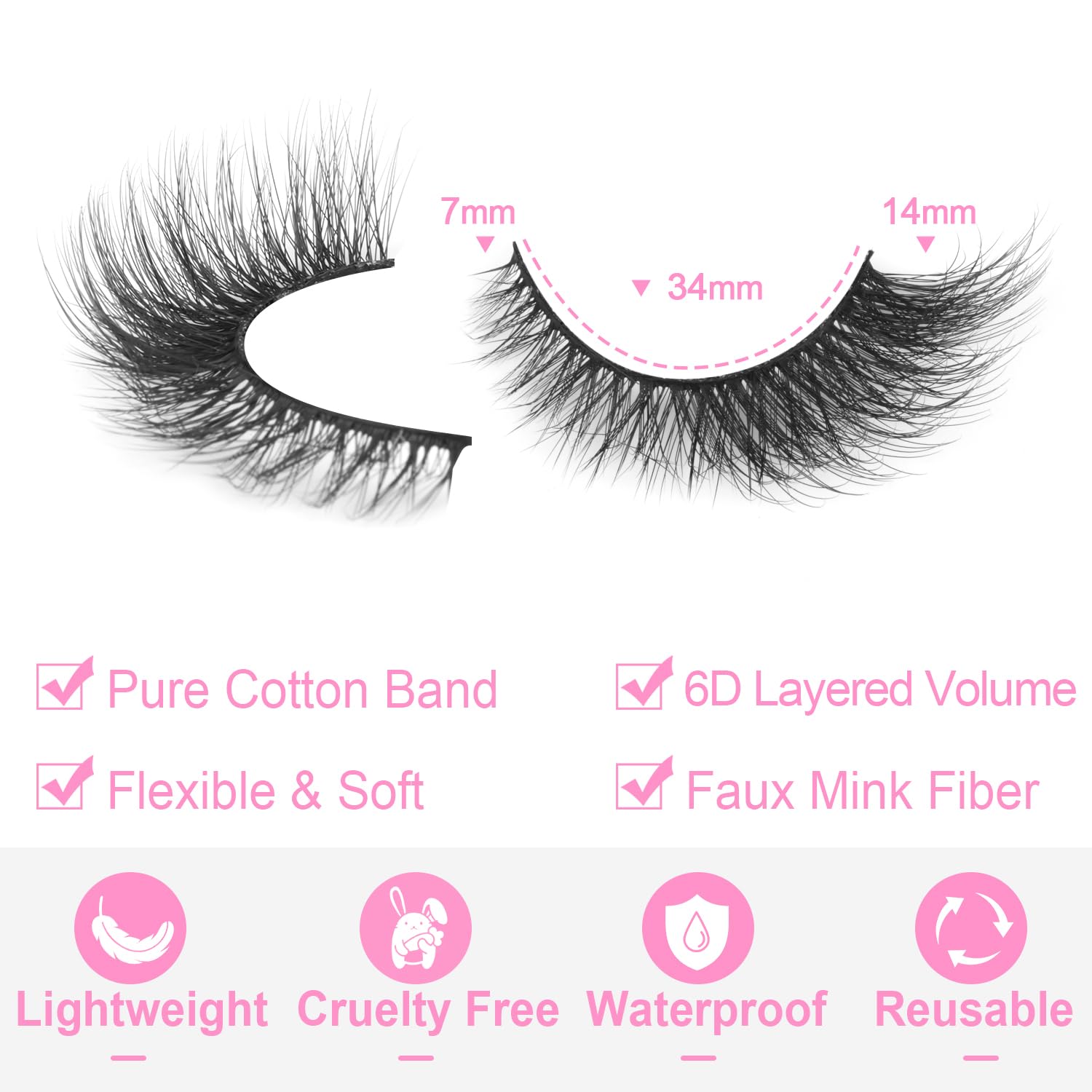 Kiromiro handmade faux mink fibers create durable, wispy lashes.