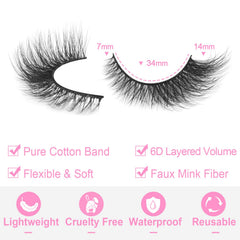 Kiromiro handmade faux mink fibers create durable, wispy lashes.