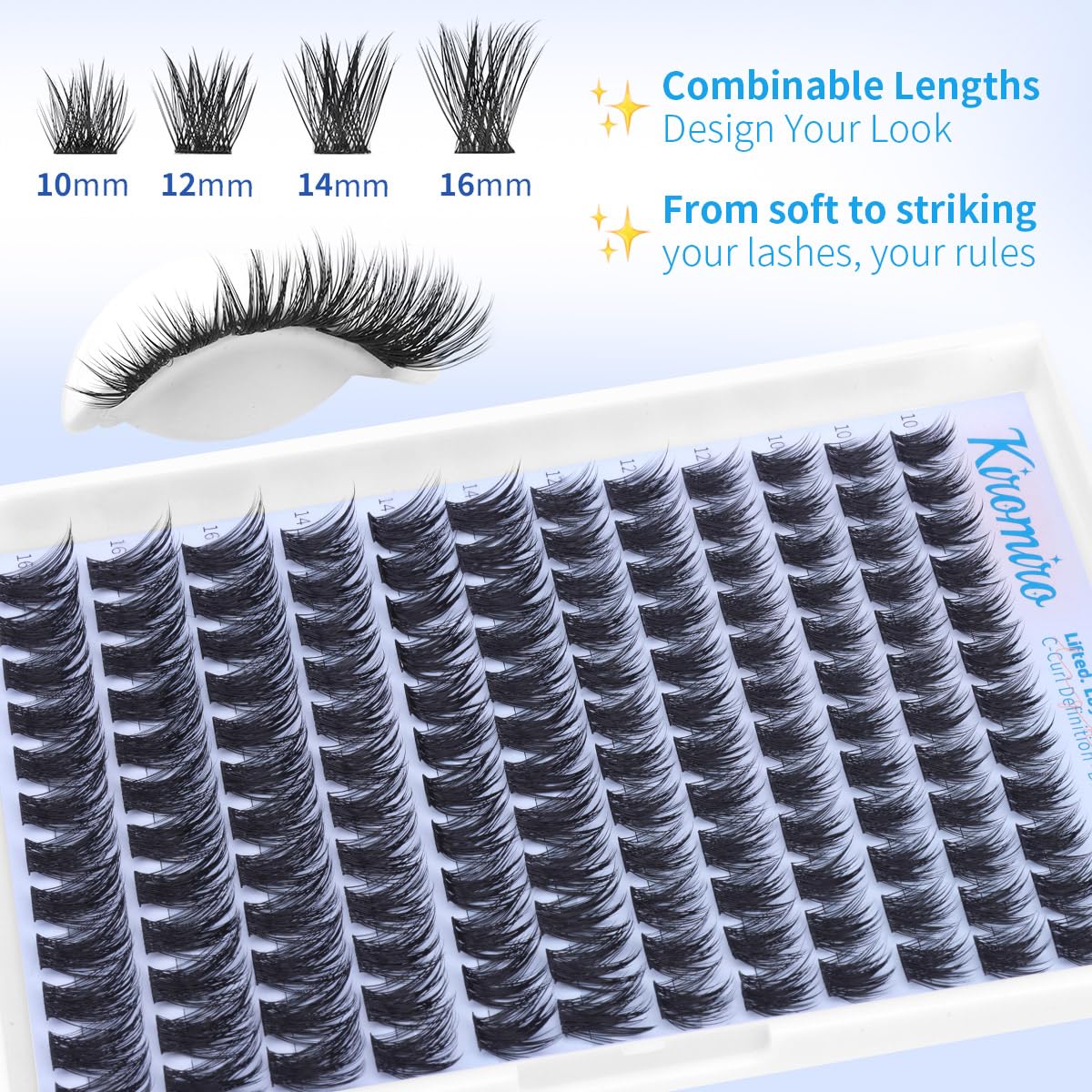 Kiromiro Lash Clusters DIY styling options for personalized looks.