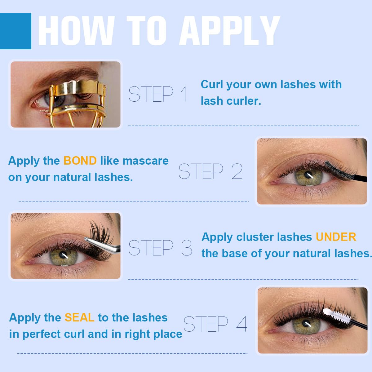 Kiromiro Lash Clusters natural blend for day-to-night wear.