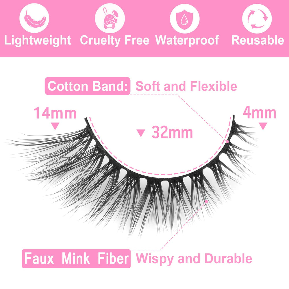 Kiromiro Lashes 7-pairs pack offers versatile daily looks.
