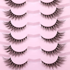 Kiromiro Lashes faux mink fiber delivers wispy, durable volume.