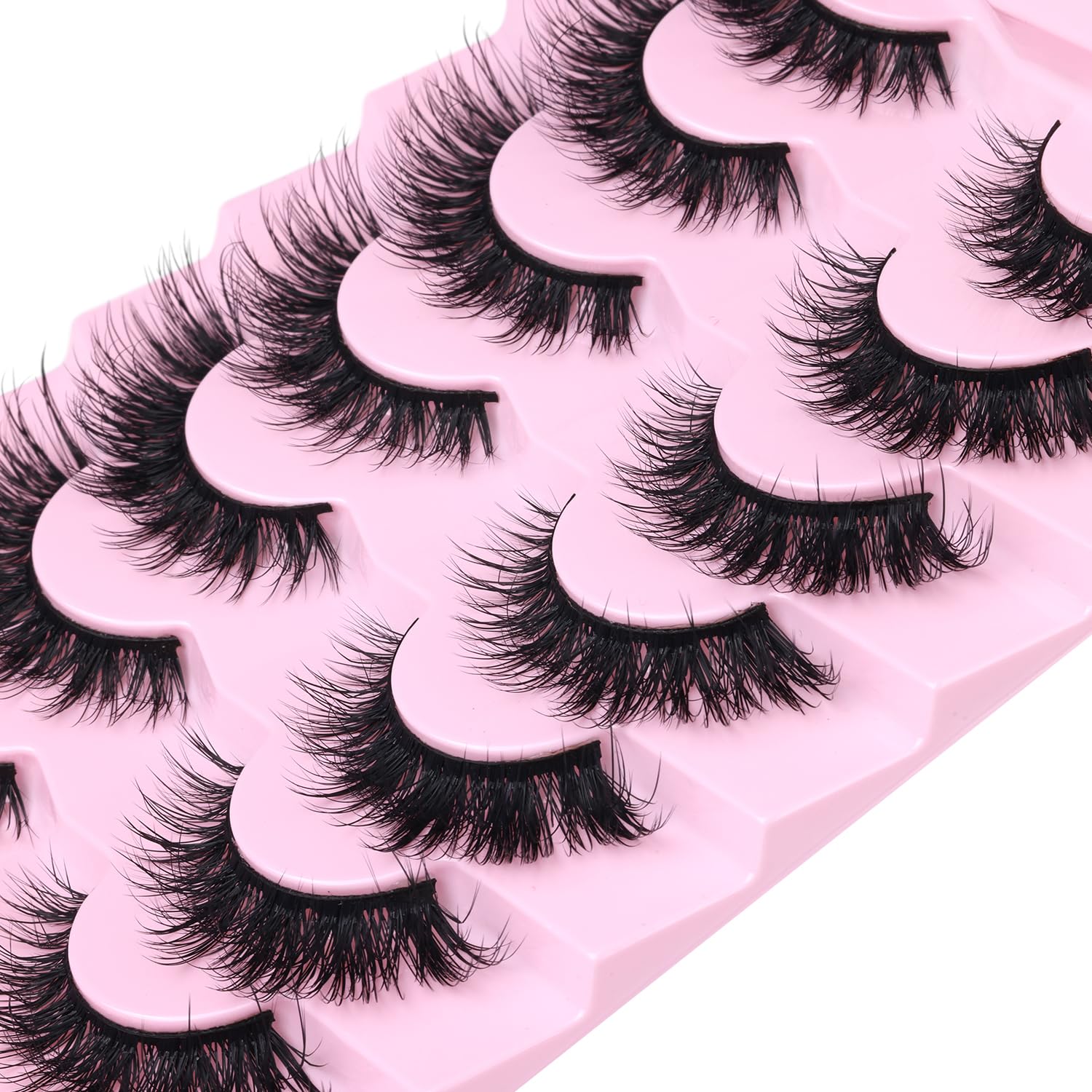 Kiromiro 3D faux mink fibers create airy fullness without heaviness.