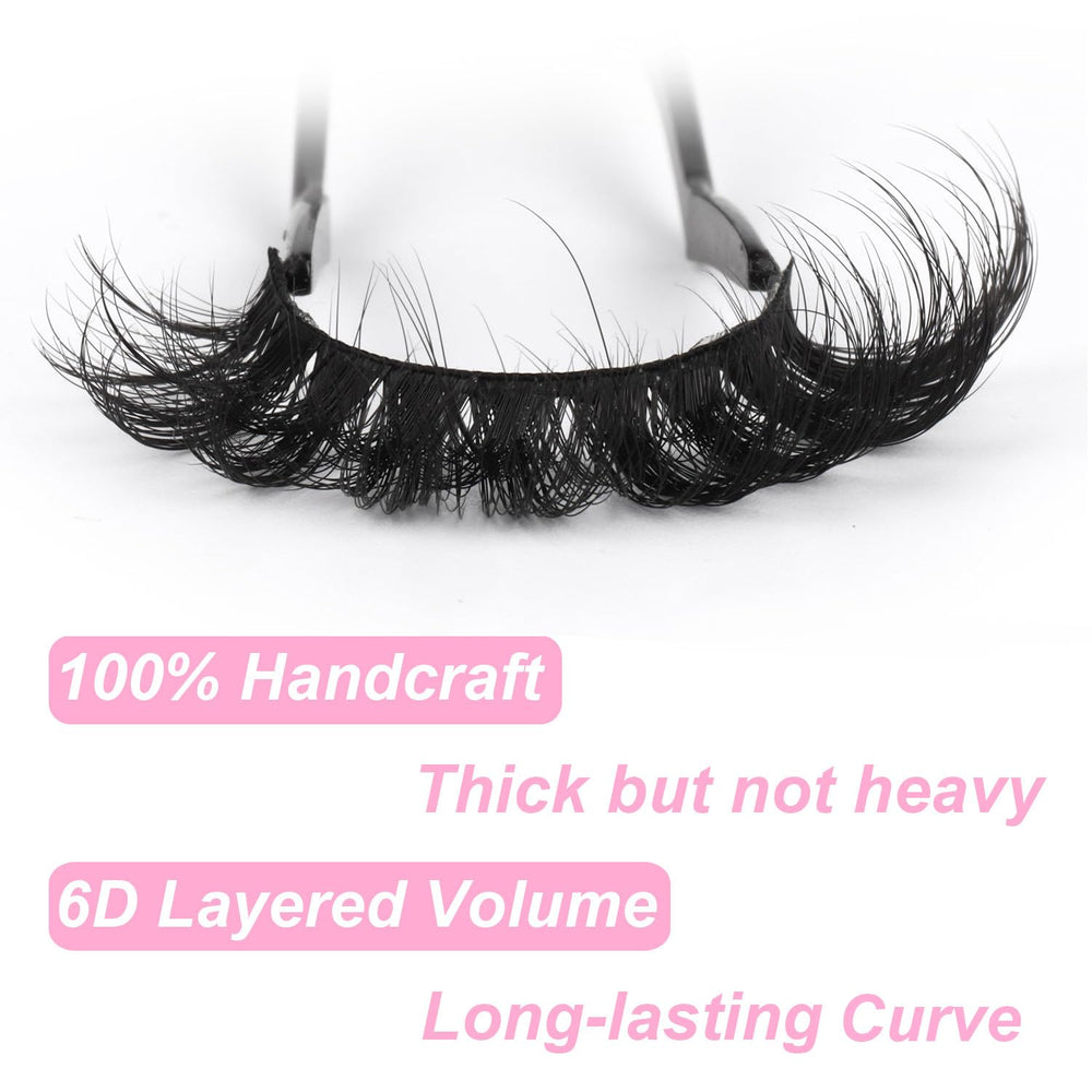 Beginner-friendly strip lashes easy to apply and remove.