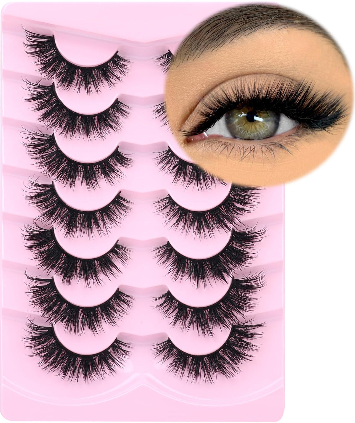 Kiromiro mink lashes natural look with a flat band for comfortable all-day wear.