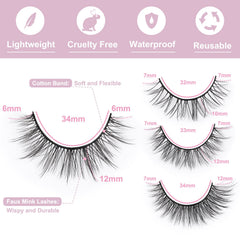 Kiromiro natural look lashes in cat-eye 3D for subtle lift