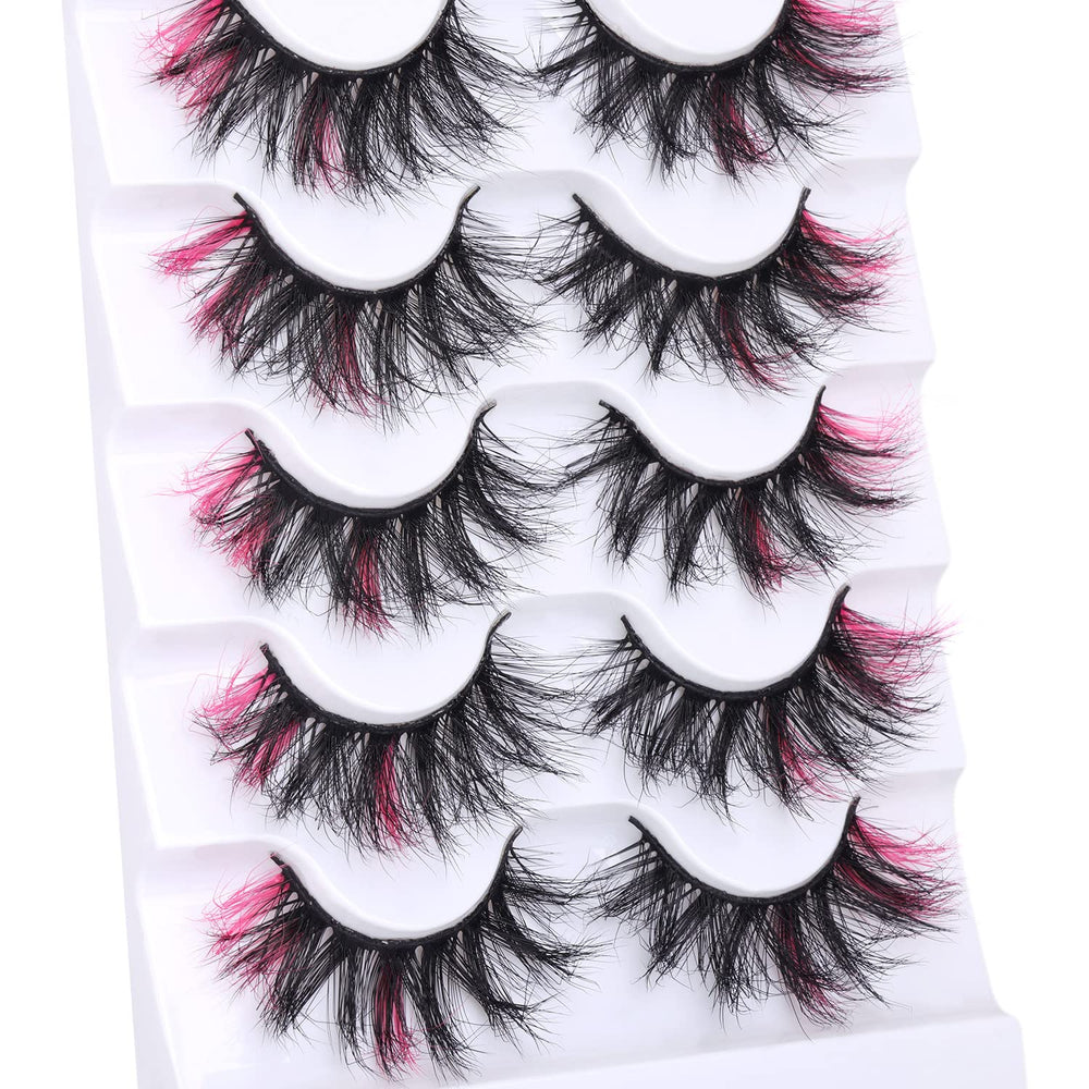 Kiromiro pink-ends lashes add vibrant color for cosplay or parties.