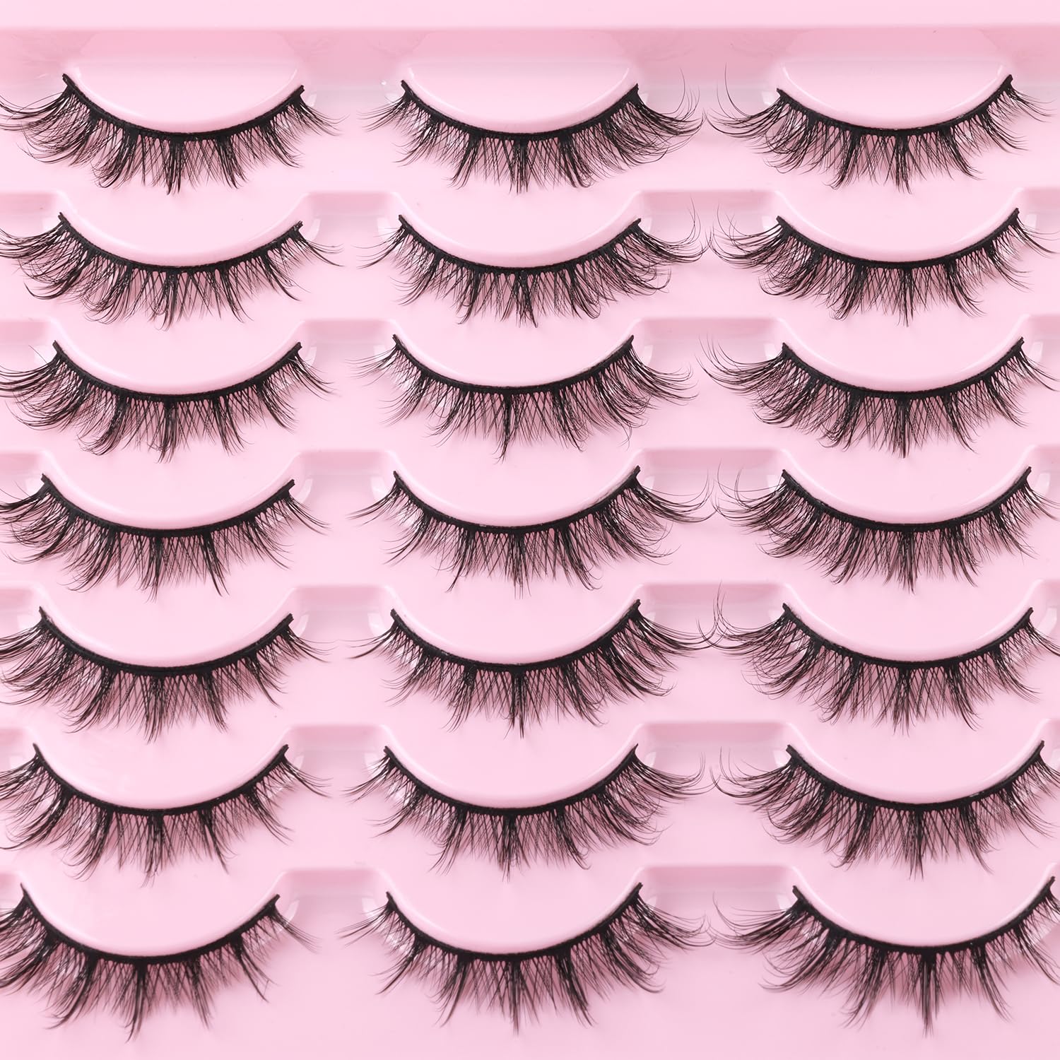Kiromiro strip lashes 14-pair pack provide affordable convenience.