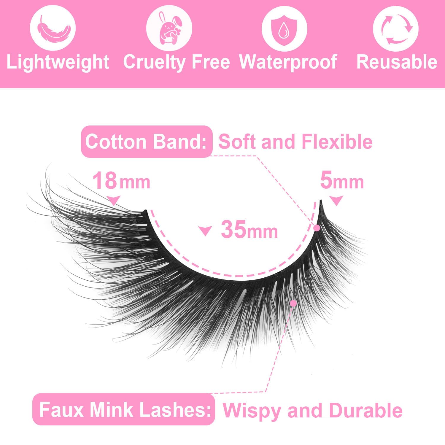 Kiromiro Wispy Faux Mink Fibers create soft, lightweight lashes with natural movement