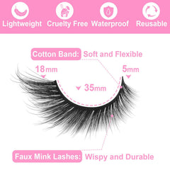 Kiromiro Wispy Faux Mink Fibers create soft, lightweight lashes with natural movement