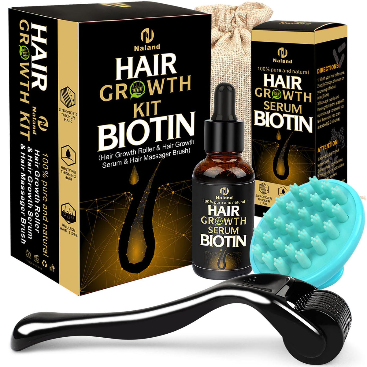 KIRUBRET Hair Growth Oil bottle pour for easy scalp application and nourishment.
