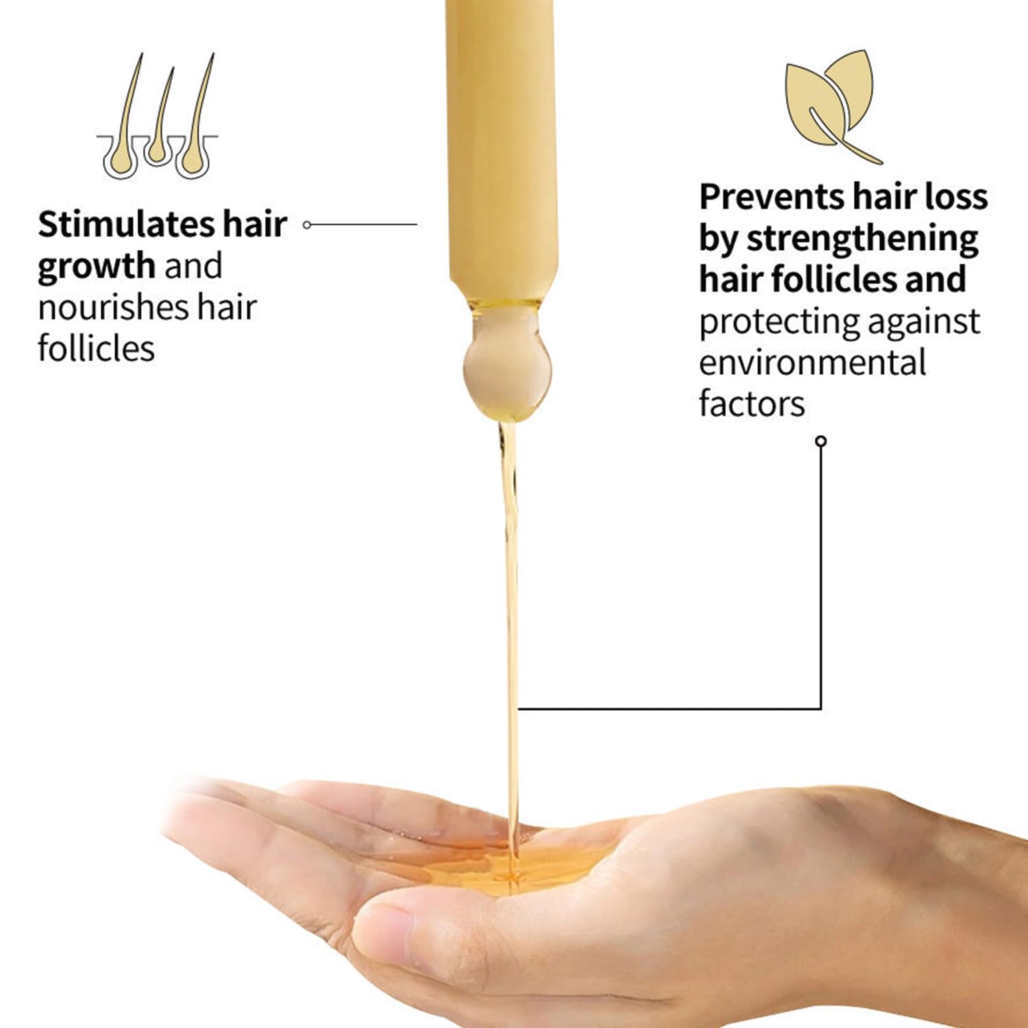 Kisinly Rosemary Oil applied to scalp for nourishing care.