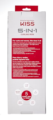 KISS 5-in-1 clip barrel 0.75 inch for tight curls