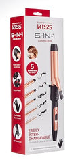 KISS 5-in-1 clip barrel 1 inch for classic waves