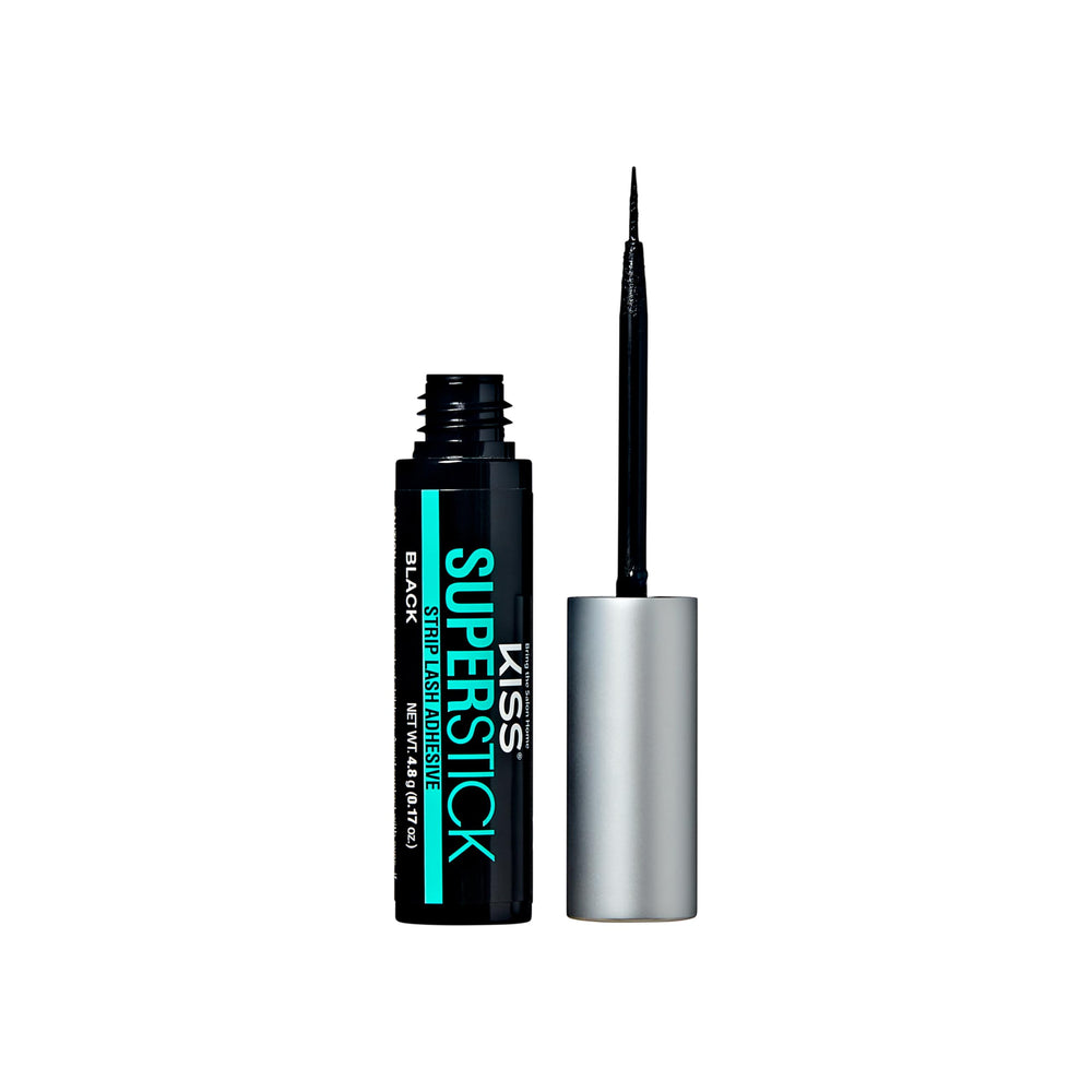 KISS Clear formula adhesive shows versatile, natural lash integration.