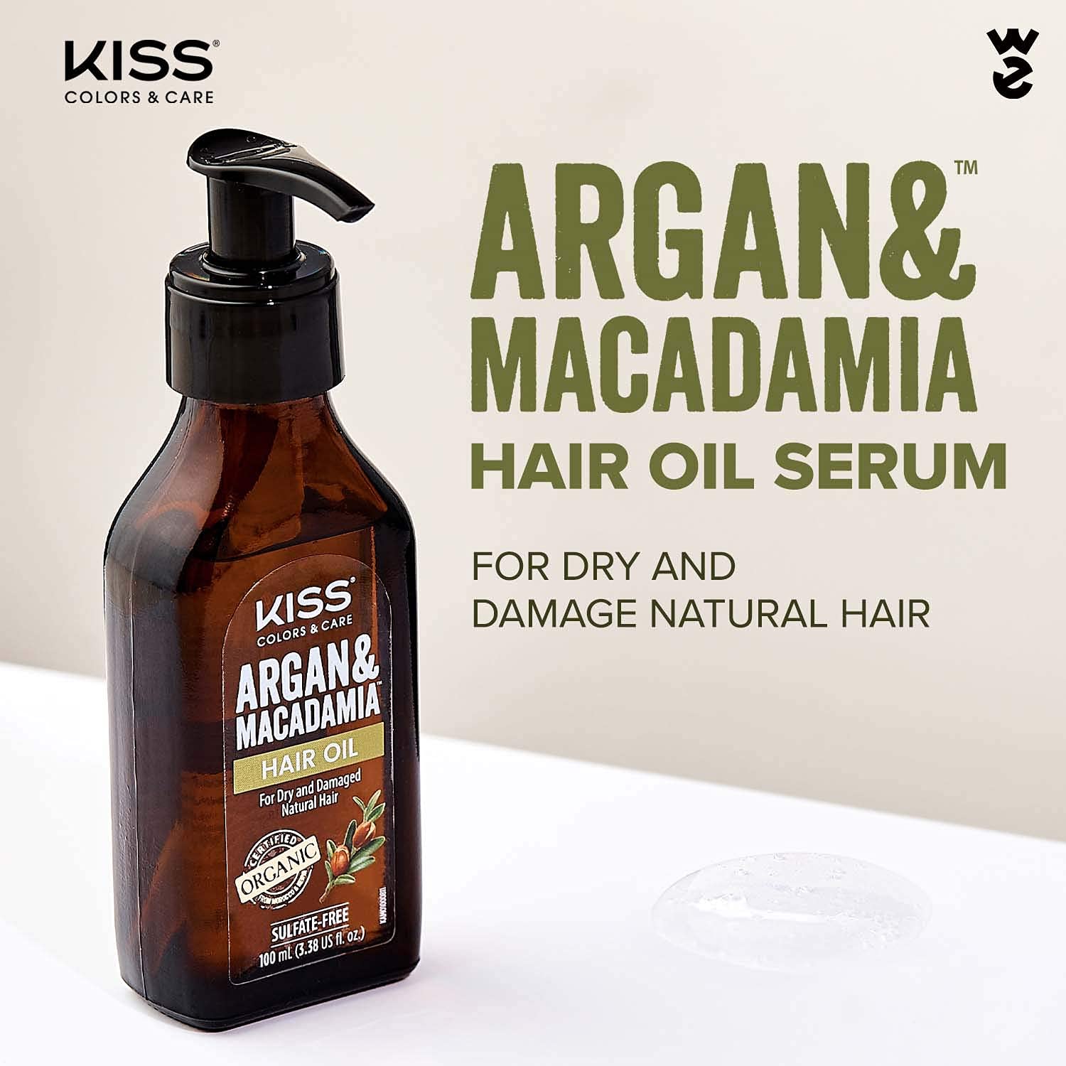 KISS Argan & Macadamia treatment adds curl volume and bounce.