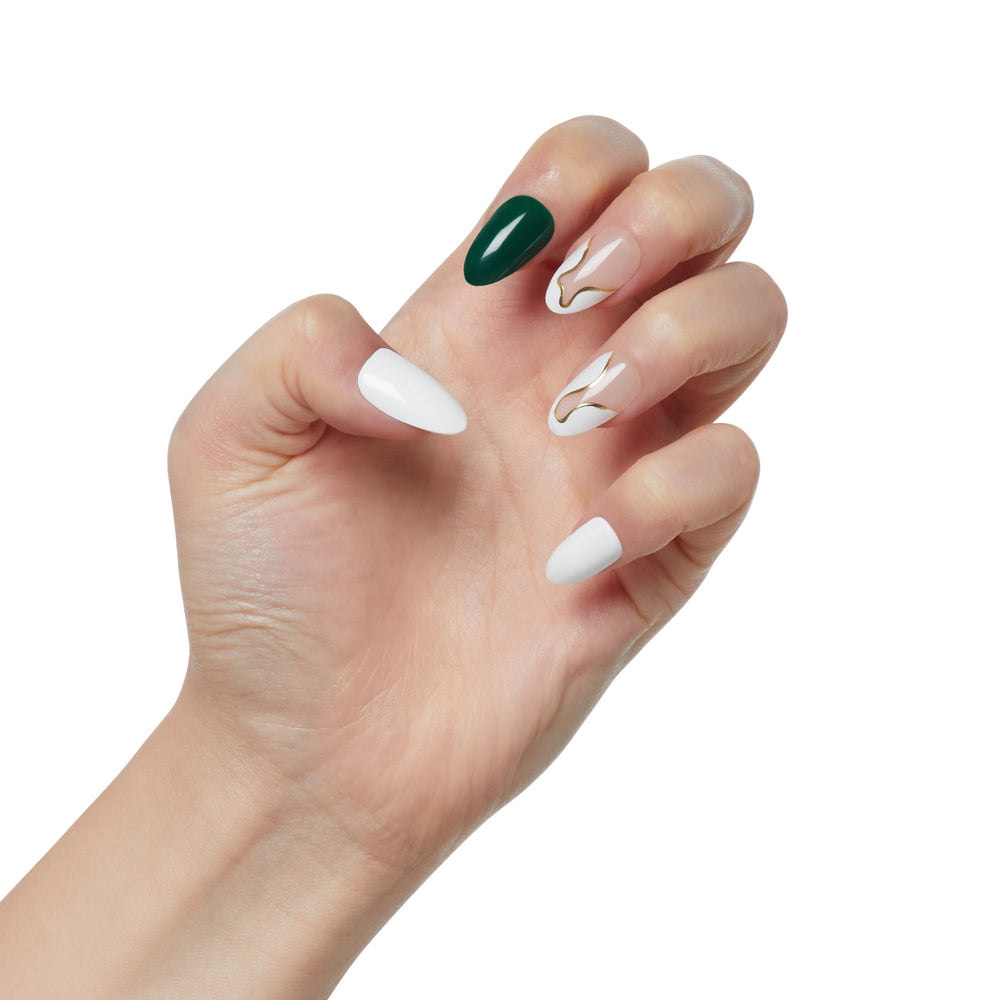 KISS imPRESS complete nail kit displayed with tools for precise fit