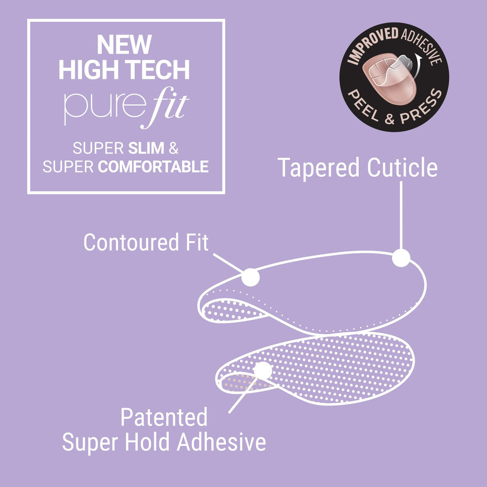KISS imPRESS nails with glossy finish for a salon-like look without polish