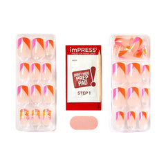 KISS imPRESS press-on nails delivering an instant high-gloss finish without polish