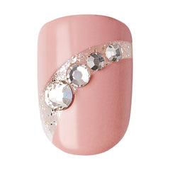 KISS imPRESS polish-free pink nails deliver instant high-gloss style without drying time