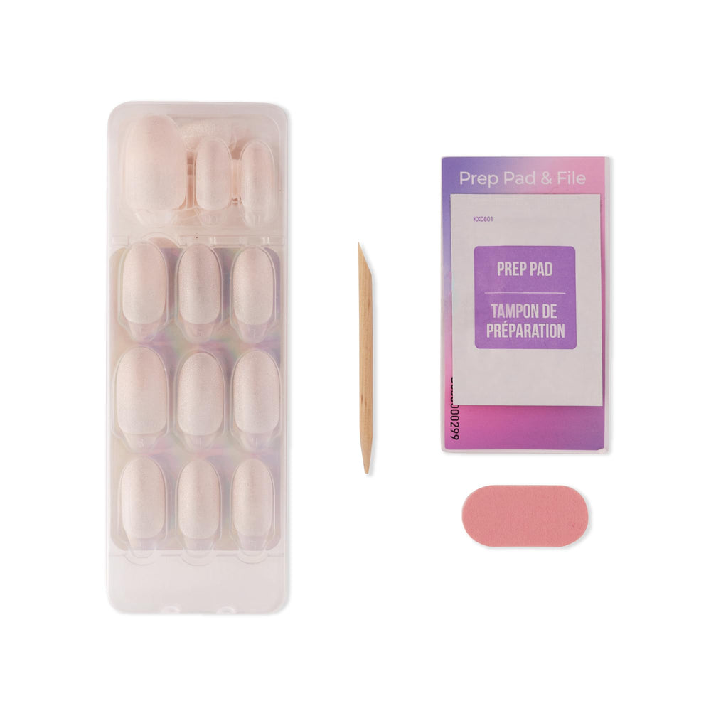 KISS imPRESS prep pad, file, and stick included for precision fitting