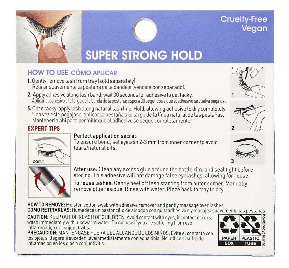 KISS Lash Couture Latex-free adhesive ensures comfortable strip lash application.