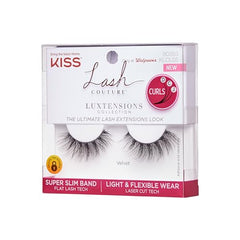 KISS LuXtensions Flat Lash Technology delivers ultra slim band comfort.