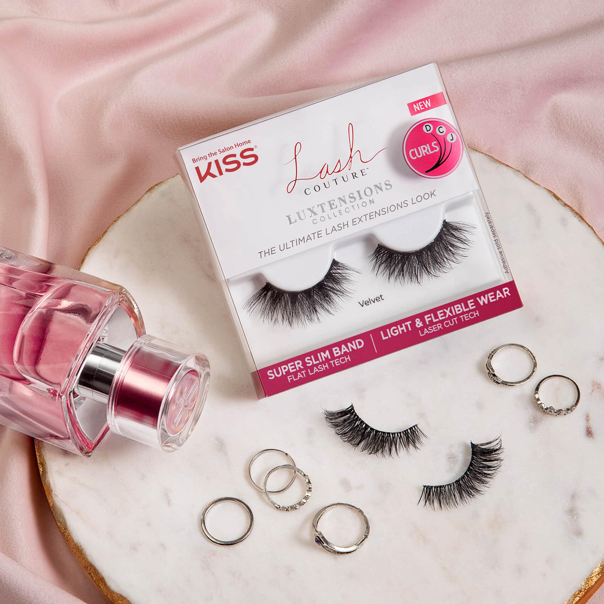 KISS LuXtensions Lightweight comfort reduces lid tug.