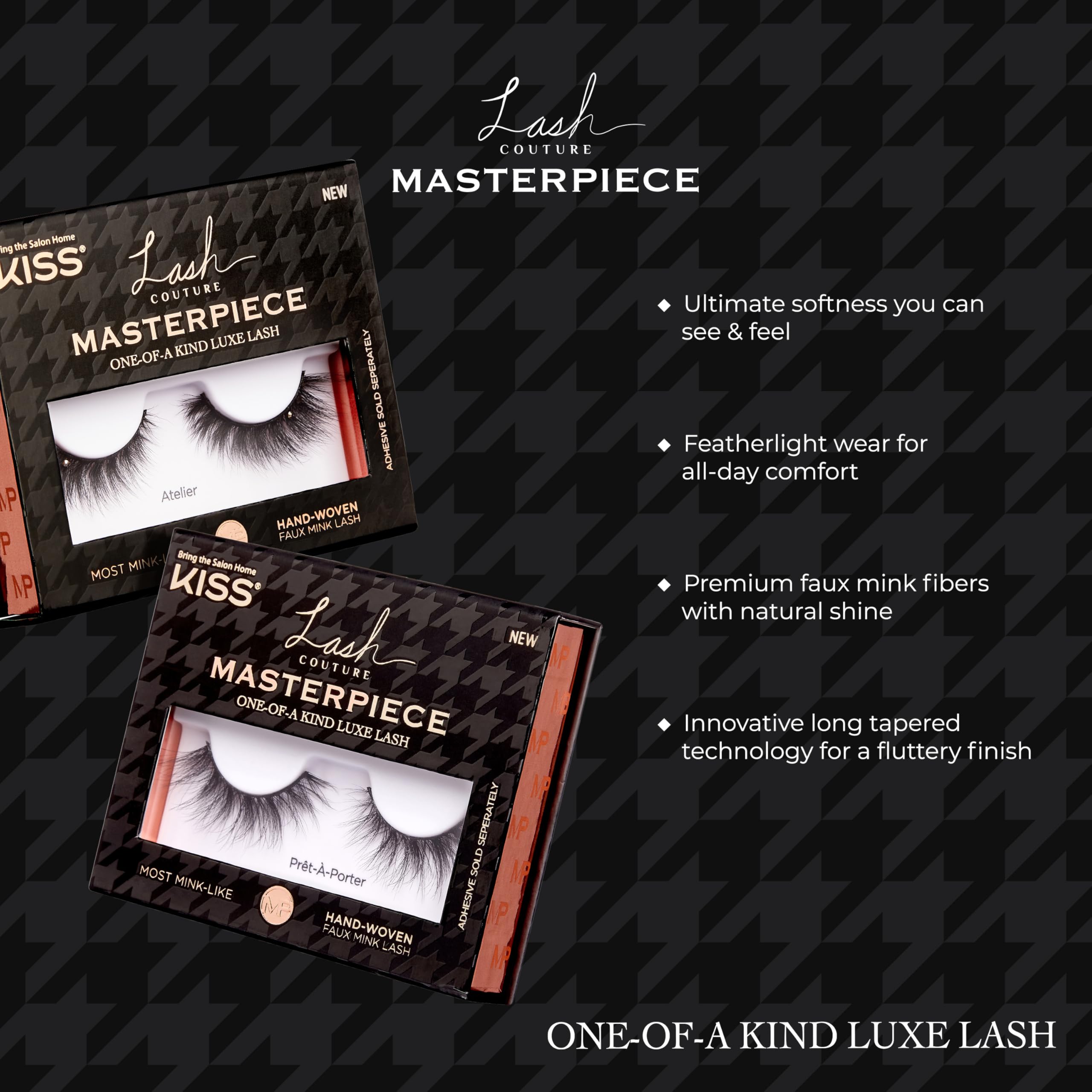 KISS Masterpiece Cruelty-Free Faux Mink fibers offer luxurious look