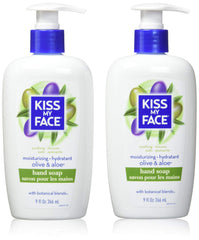 Kiss My Face Moisture Liquid Hand Soap bottle with pump for easy hand cleansing