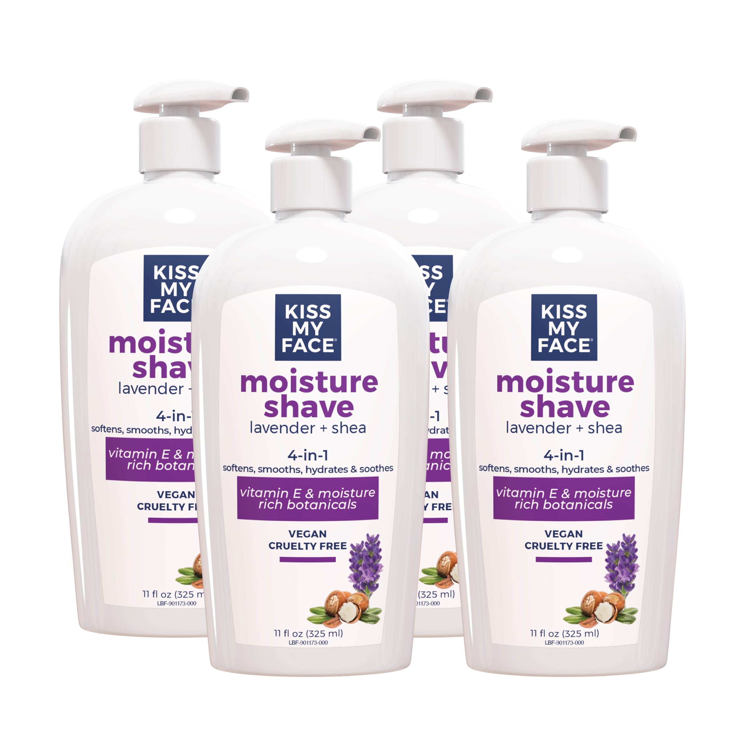 Kiss My Face Moisture Shave bottle with pump for easy, mess-free application