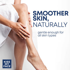 Kiss My Face Moisture Shave coconut oil provides lasting moisture