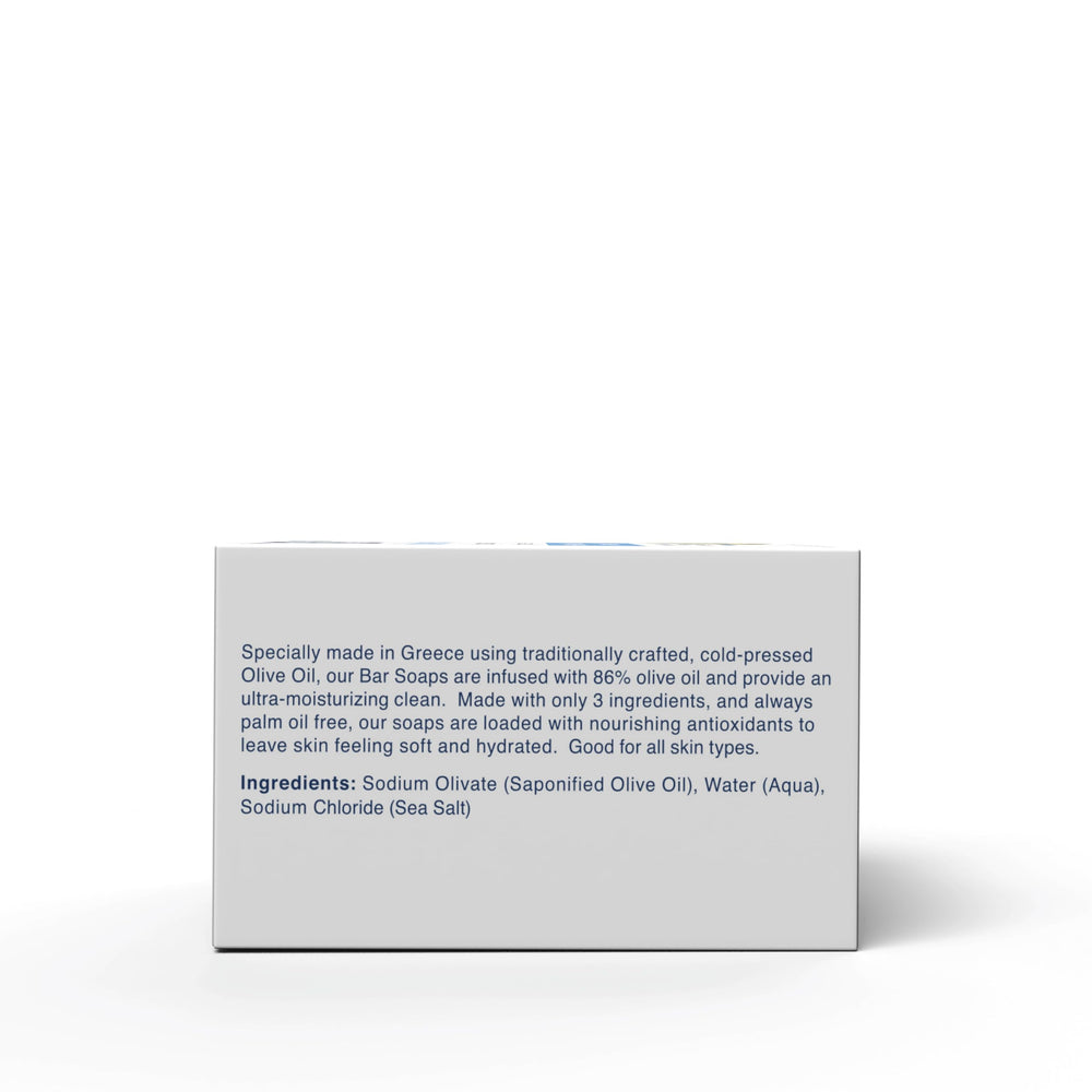 Kiss My Face olive oil bar soap Greece-made; antioxidant-rich formula.