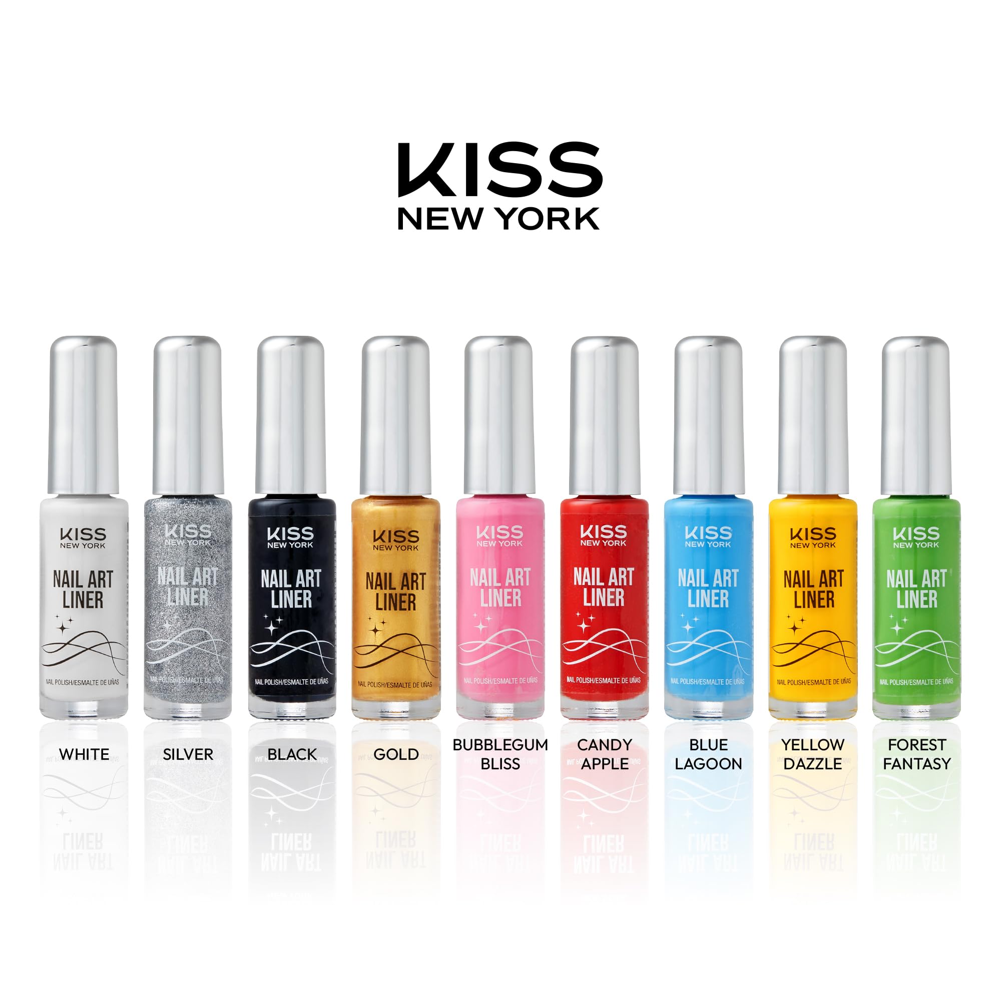 Kiss New York Nail Art Liner slow drip control for neater lines.