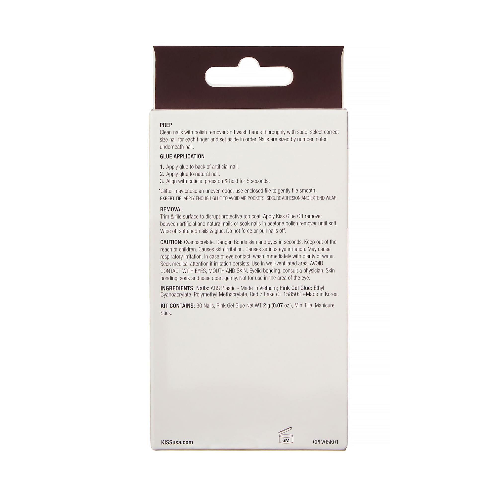 KISS Premium Classy Nails mini file shapes edges for a clean finish.