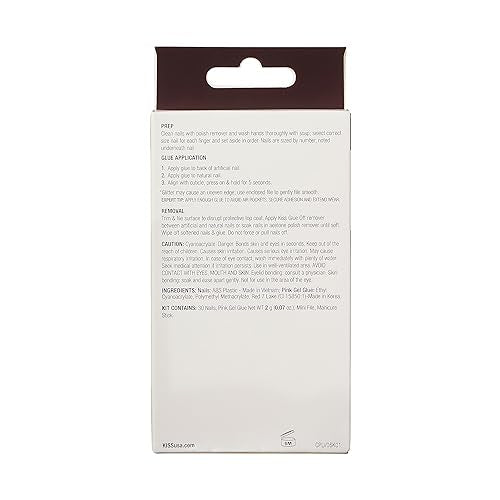 KISS Premium Classy Nails with waterproof finish stay intact during daily activities.