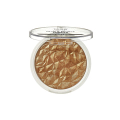 KISS NEW YORK Pro Touch Glow and Bronze Powder cheek application demonstrates sun-kissed dimension with seamless blend.
