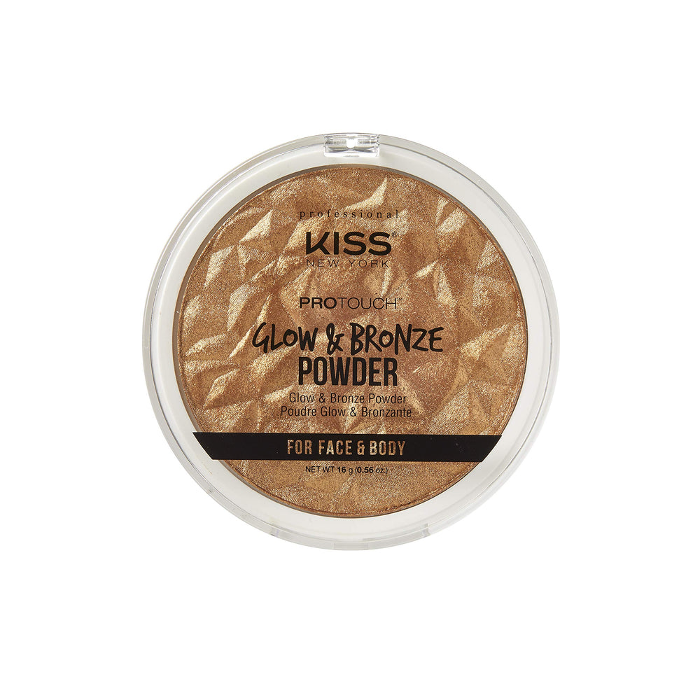 KISS NEW YORK Pro Touch Glow and Bronze Powder Deep compact for radiant face and body glow.