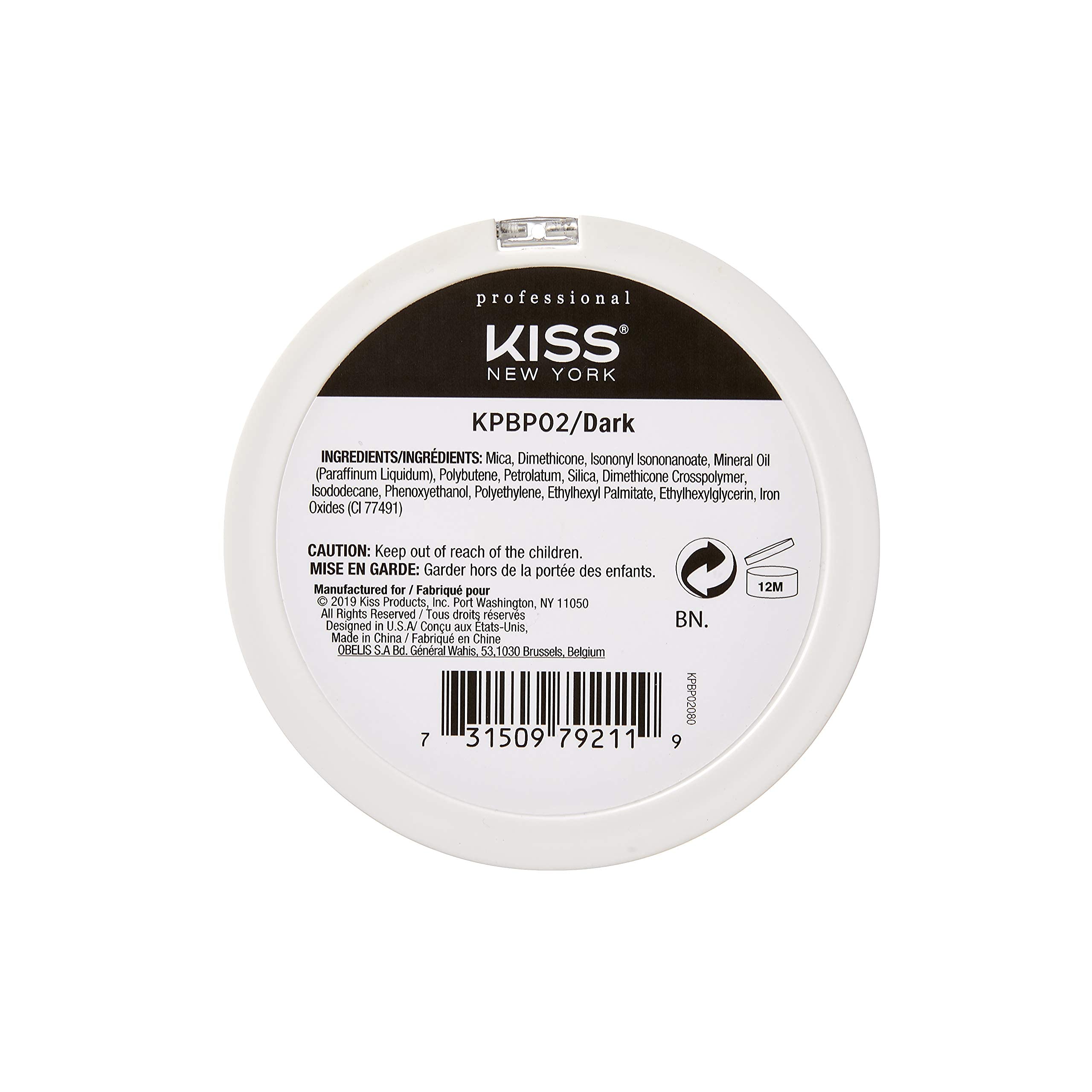 KISS NEW YORK Pro Touch Glow and Bronze Powder swatch close-up shows rich bronze shimmer.
